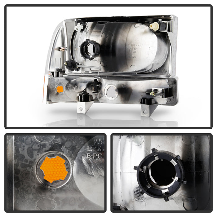 FR SPORT SPYDER Xtune Ford F250/350/450 Superduty 99-04 Crystal Headlights w/ Bumper Lights...