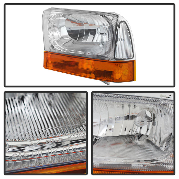 FR SPORT SPYDER Xtune Ford F250/350/450 Superduty 99-04 Crystal Headlights Chrome...