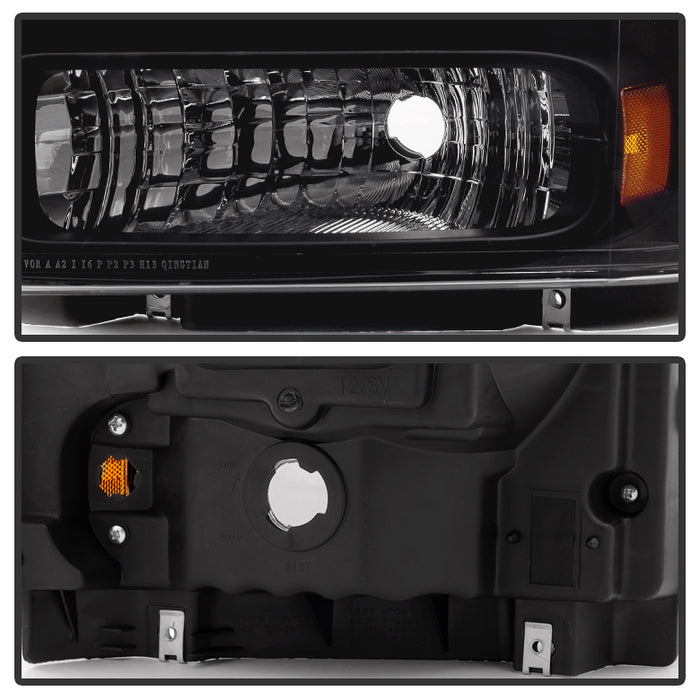 FR SPORT SPYDER Xtune Ford F250 F350 F450 Superduty Excursion 99-04 Headlights Black...