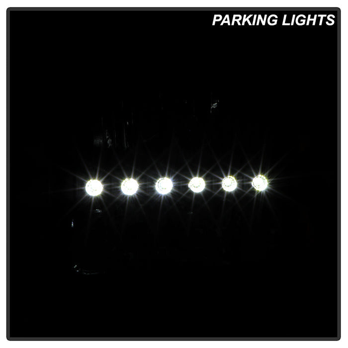 FR SPORT SPYDER Xtune Ford F250 F350 Super Duty 99-04 1Pc Headlights w/ LED Black...