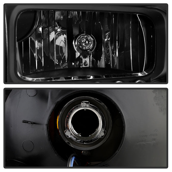 FR SPORT SPYDER Xtune Ford F250 F350 Super Duty 99-04 1Pc Headlights w/ LED Black...