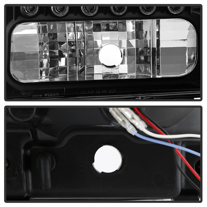 FR SPORT SPYDER Xtune Ford F250 F350 Super Duty 99-04 1Pc Headlights w/ LED Black...