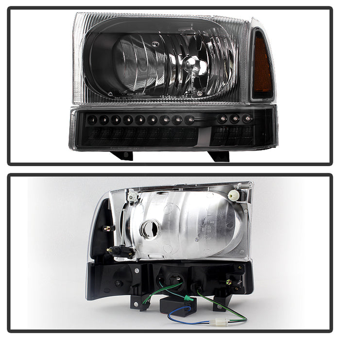 FR SPORT SPYDER xTune Ford F250 F350 Superduty Excursion 99-04 OEM Style Headlights - Black...