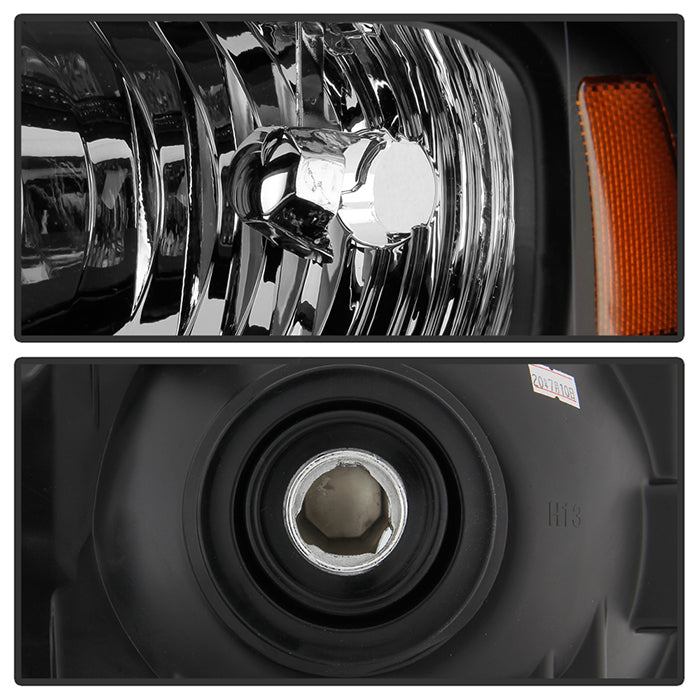 FR SPORT SPYDER Xtune Ford F250/350/450 Super Duty 05-07 Crystal Headlights w/ LED Black...