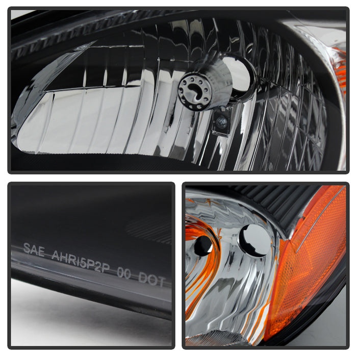 FR SPORT SPYDER Xtune Ford TaurUS 2000-2007 Crystal Headlights Black HD-JH-FTA00-AM-BK 9024740 -...