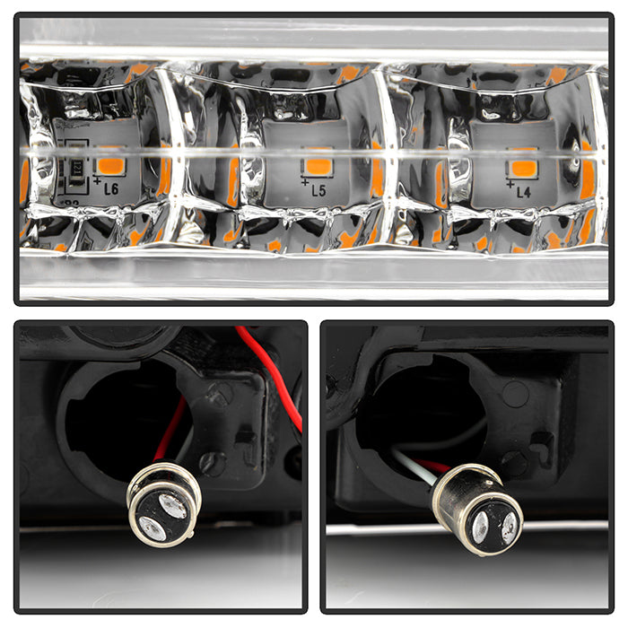 FR SPORT SPYDER Xtune GMC Yukon 92-93 Crystal Headlights w/ Corner & LED Bumper Chrome...