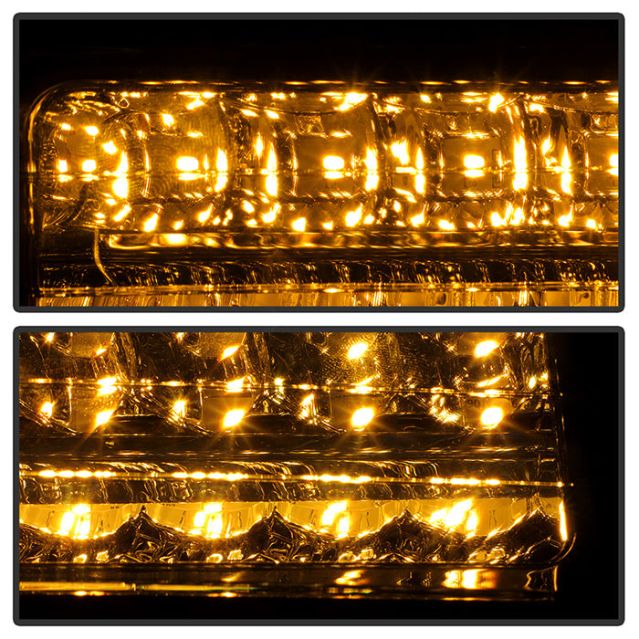 SPYDER Xtune GMC Yukon 92-93 Crystal Headlights w/ Corner & LED Bumper Smoke HD-JH-GMCCK88-LED-AM-SM-SET 5073556