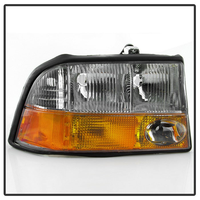 FR SPORT SPYDER xTune 98-01 GMC Jimmy S15 (w/Fog Lights) OEM Headlights w/Amber Bumper - Chrm...