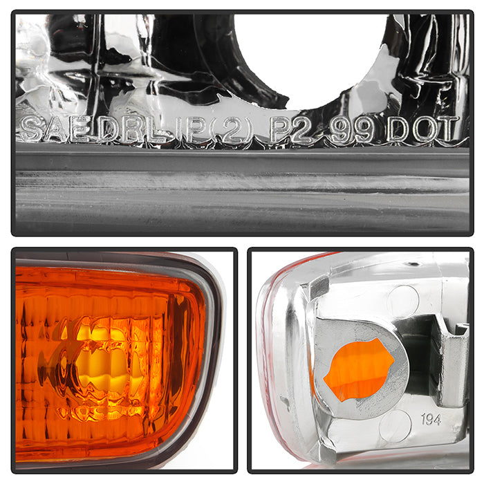 SPYDER Xtune GMC Sierra 99-06 Headlights & Amber Bumper Lights Chrome HD-JH-GS99-SET-OEAM-C 9027345