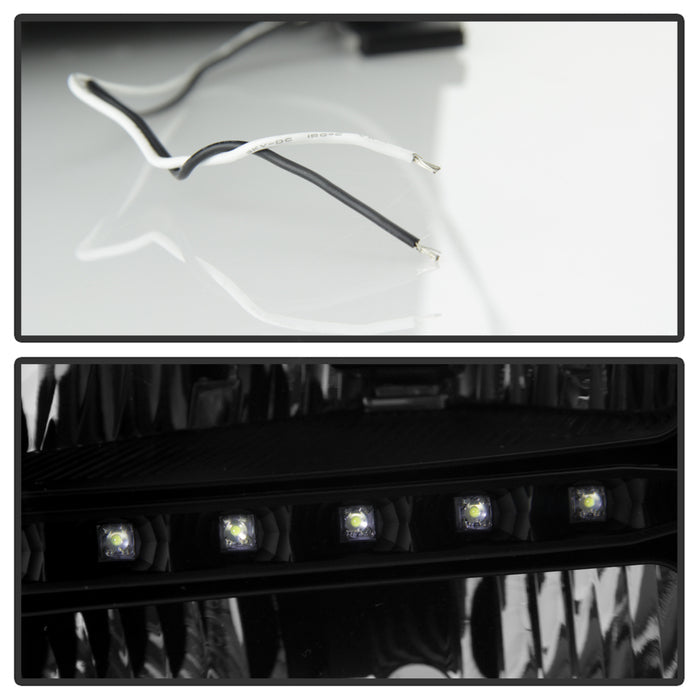 SPYDER xTune GMC Sierra 07-13 Headlights with Daytime LED Running Light - Black HD-JH-GSIE07-LED-BK 9037429