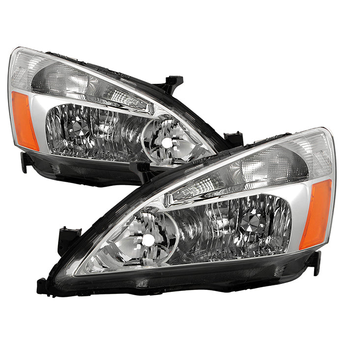 FR SPORT SPYDER Xtune Honda Accord 03-07 Amber Crystal Headlights Chrome HD-JH-HA03-AM-C 5072207...