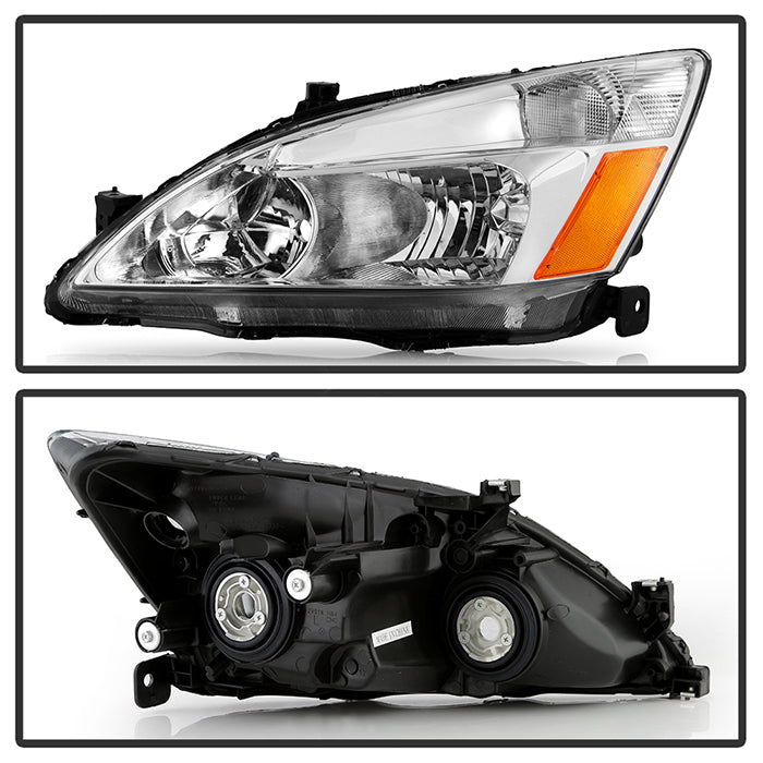 FR SPORT SPYDER Xtune Honda Accord 03-07 Amber Crystal Headlights Chrome HD-JH-HA03-AM-C 5072207...