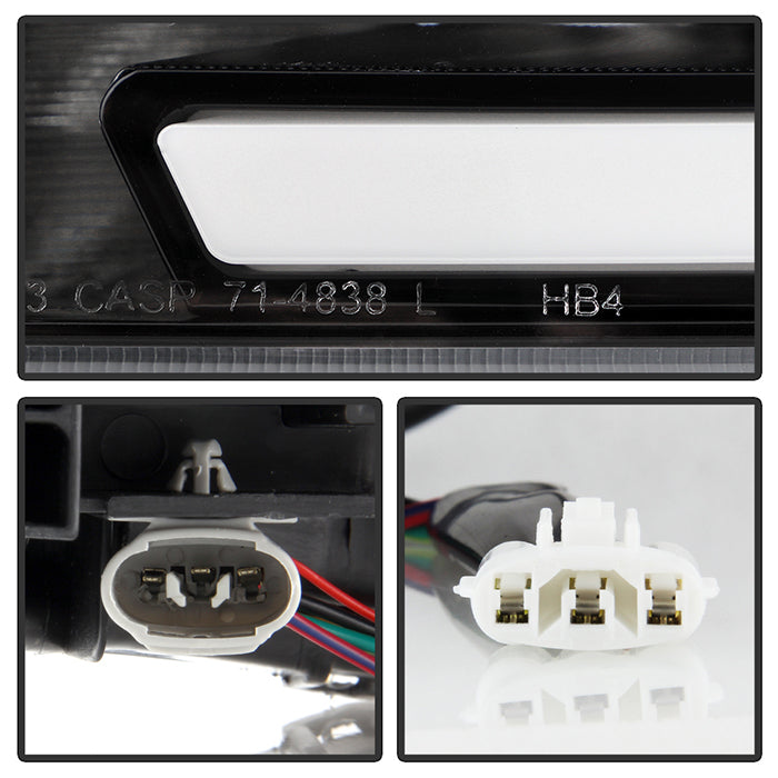 FR SPORT xTune Honda Accord 03-07 2/4Dr LED DRL Crystal Headlights - OE Black HD-JH-HA03-LED-BK...