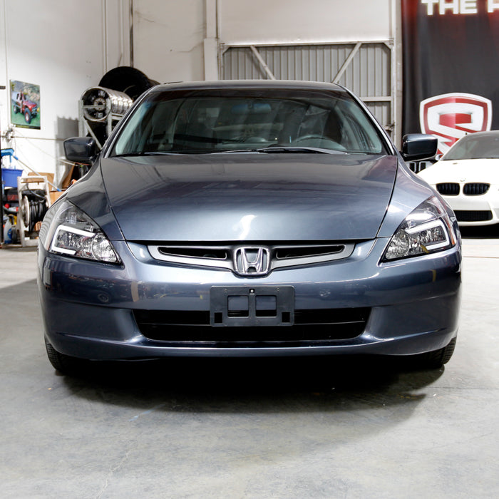 FR SPORT xTune Honda Accord 03-07 2/4Dr LED DRL Crystal Headlights - OE Black HD-JH-HA03-LED-BK...