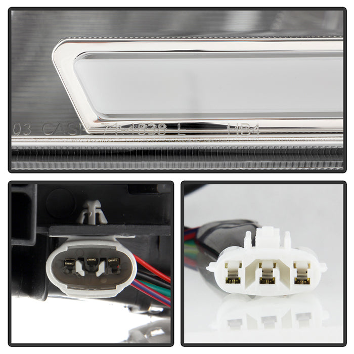 FR SPORT xTune Honda Accord 03-07 2/4Dr LED DRL Crystal Headlights - OE Chrome HD-JH-HA03-LED-C...