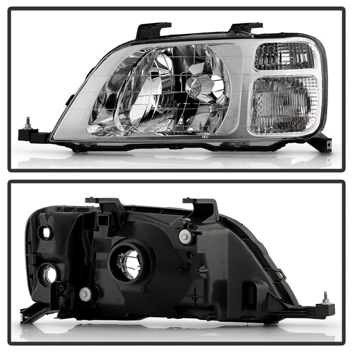 SPYDER 97-01 Honda CR-V Halogen OEM Style Headlight - Set - Chrome (HD-JH-HCRV97-C) 9054754