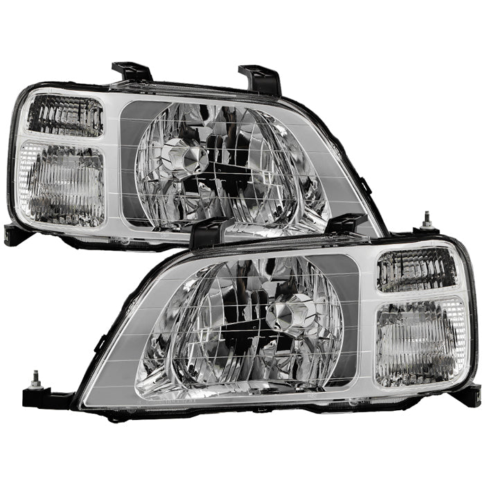 SPYDER 97-01 Honda CR-V Halogen OEM Style Headlight - Set - Chrome (HD-JH-HCRV97-C) 9054754