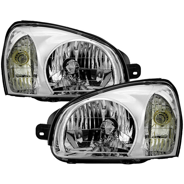 SPYDER 01-03 Hyundai Santa Fe OEM Style Headlights - Chrome (HD-JH-HYSAF01-C) 9054761