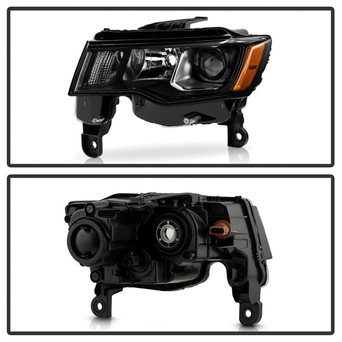 SPYDER xTune Jeep Grand Cherokee Halogen Headlight - OE Black (HD-JH-JGC17-OE-BK-SET) 9960154