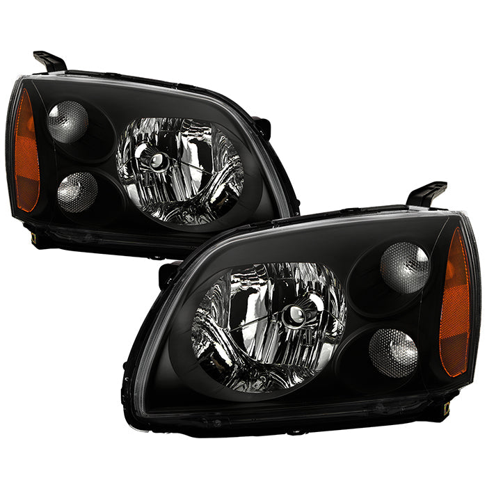 FR SPORT SPYDER Xtune Mitsubishi Galant 04-08 Amber Crystal Headlights Black HD-JH-MG04-AM-BK...
