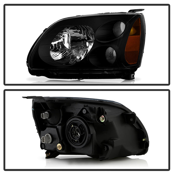 FR SPORT SPYDER Xtune Mitsubishi Galant 04-08 Amber Crystal Headlights Black HD-JH-MG04-AM-BK...