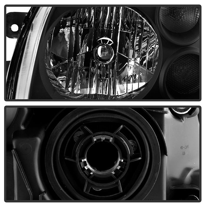 FR SPORT SPYDER Xtune Mitsubishi Galant 04-08 Amber Crystal Headlights Black HD-JH-MG04-AM-BK...