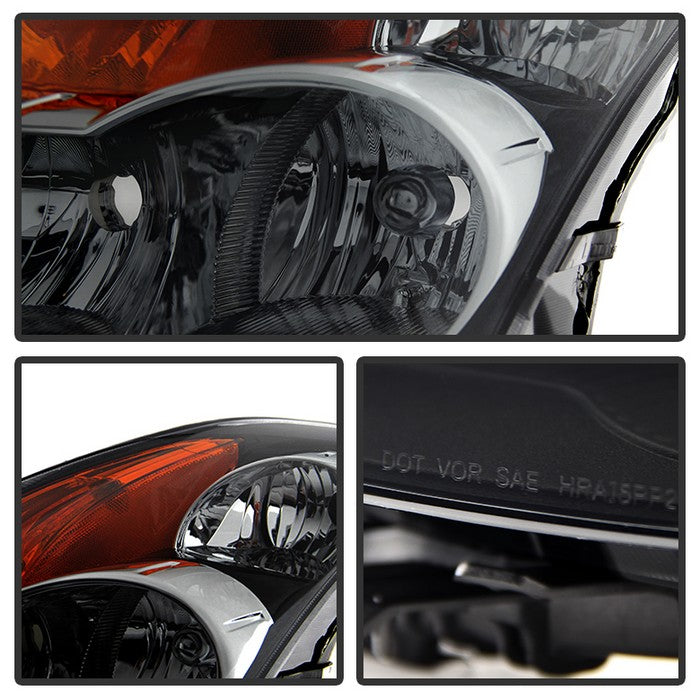 FR SPORT SPYDER Xtune Nissan Altima 07-09 Sedan OEM Style Headlights Halogen Only Black Smoked...