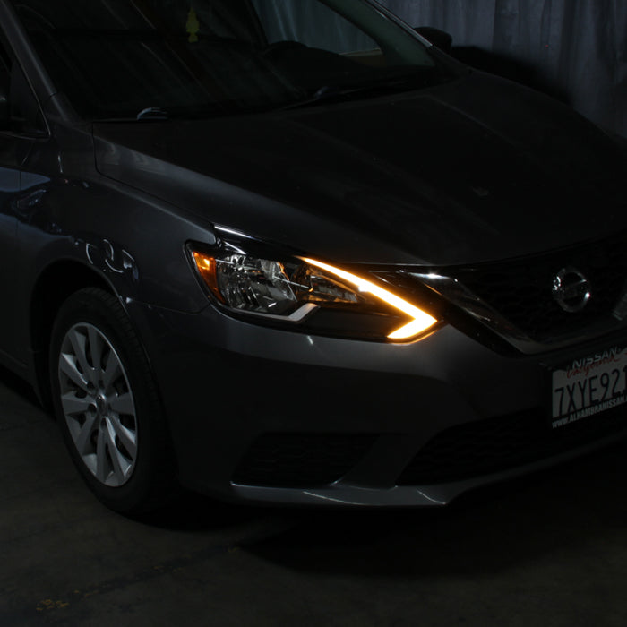 SPYDER xTune 16-19 Nissan Sentra LED Headlights - Black (HD-JH-NS16-LED-BK) 9950575