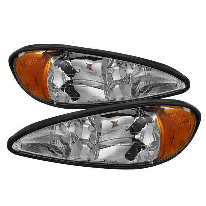 FR SPORT SPYDER Xtune Pontiac Grand Am 99-05 Crystal Headlights Chrome HD-JH-PGAM99-AM-C 9023514...