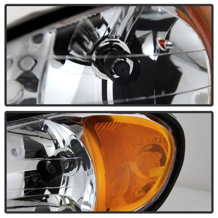 FR SPORT SPYDER Xtune Pontiac Grand Am 99-05 Crystal Headlights Chrome HD-JH-PGAM99-AM-C 9023514...