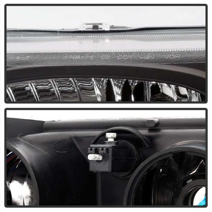 FR SPORT SPYDER xTune Saturn ION Sedan only 03-07 OEM Style Headlights - Black HD-JH-SAION-4D-BK...