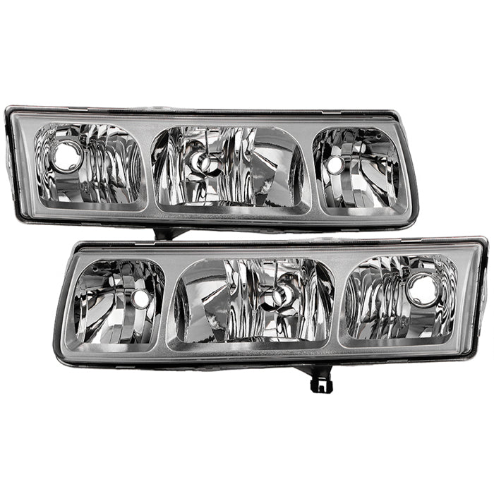 SPYDER 02-04 Saturn VUE OEM Style Headlights - Set - Chrome (HD-JH-SVUE02-OE) 9054815