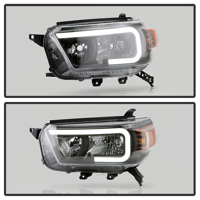 xTune Toyota 4Runner 10-13 LED Light Bar Headlights - Black - HD-JH-T4R10-LB-BK 9050169