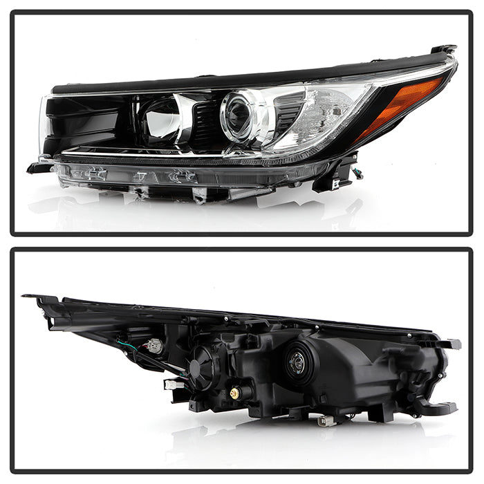 FR SPORT xTune Toyota Highlander 17-19 w/LED DRL Halogen Headlight - OE Black Left...