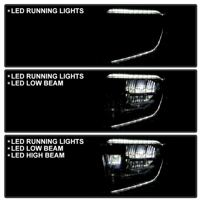Spyder 14-17 Toyota Tundra OEM LED Headlights Black(Does Not Fit Models With DRL) 9049323