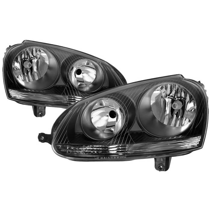 FR SPORT SPYDER xTune Volkswagen Golf 06-09 OEM Style Headlights Black - OEM Black HD-JH-VJ06-BK...