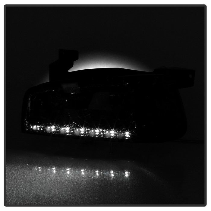 SPYDER Xtune Dodge Charger 06-10 1Pc LED Crystal Headlights Chrome HD-ON-DCH05-1PC-LED-C 5017628
