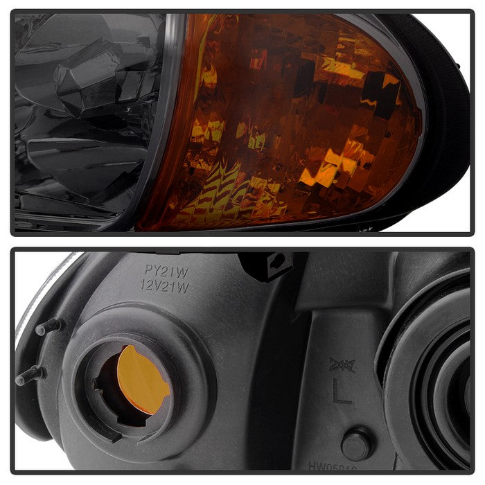 FR SPORT SPYDER Xtune Honda Del Sol 93-97 1Pc Amber Crystal Headlights Smoke...