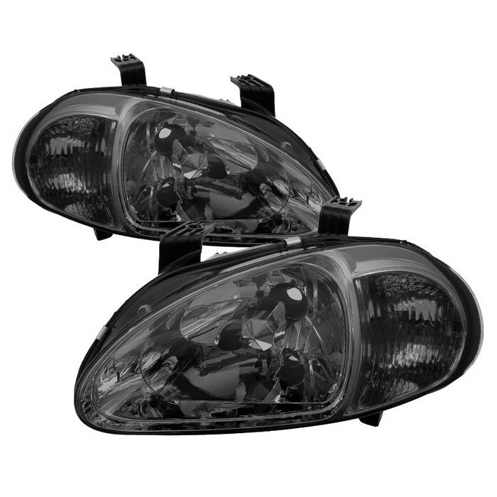 FR SPORT SPYDER Xtune Honda Del Sol 93-97 1Pc Crystal Headlights Smoke HD-ON-HDEL93-1P-SM 5013439...