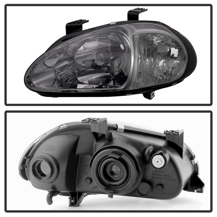 FR SPORT SPYDER Xtune Honda Del Sol 93-97 1Pc Crystal Headlights Smoke HD-ON-HDEL93-1P-SM 5013439...