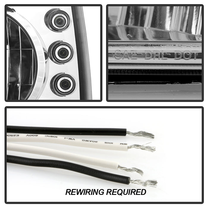 Spyder Chevy Silverado 1500 99-02 ( Not Fit HD Model)LED Crystal Headlights Chr HD-YD-CS99-1PC-AM-C 5012456