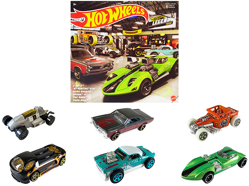 Rapid Vehicles "Hot Wheels Legends" 6 piece Set Diecast Model Cars by Hot Wheels  free shipping...