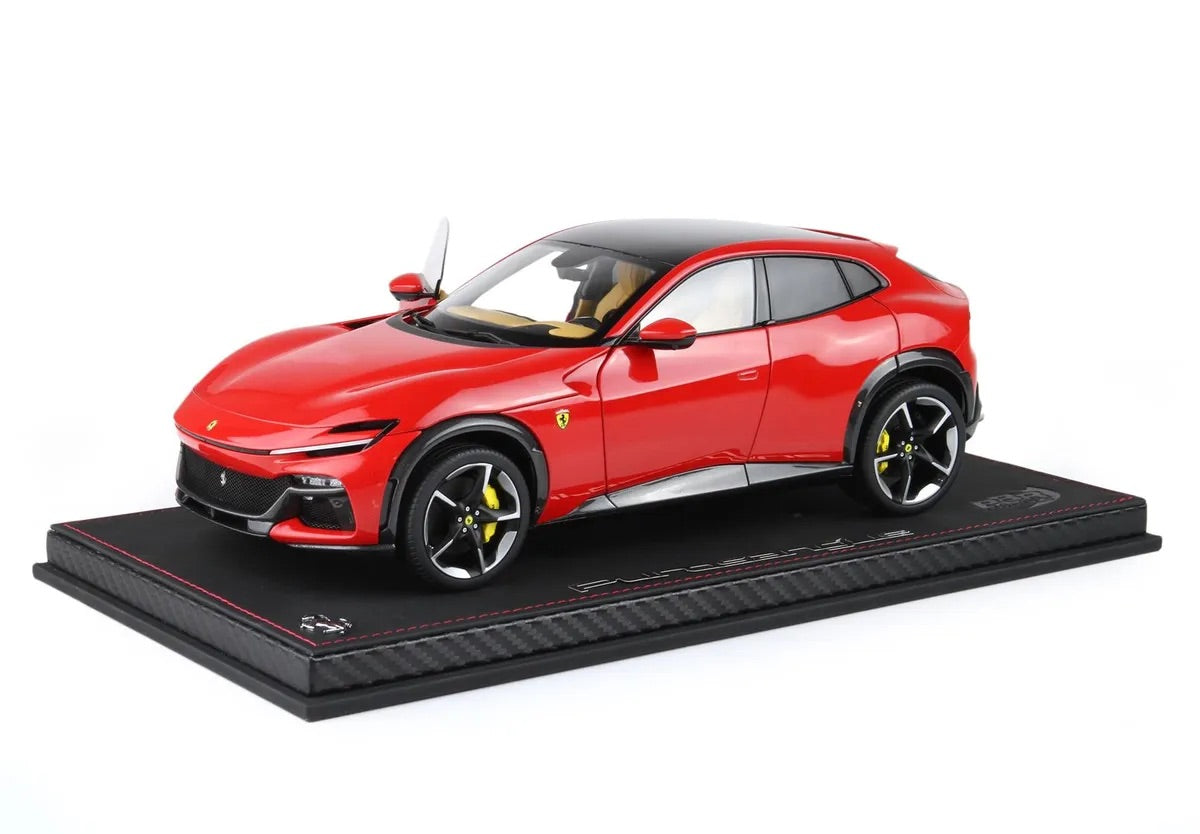 BBR 2022 Ferrari Purosangue w/ Panoramic Sunroof Rossa Corsa WITH DISPLAY 1:18