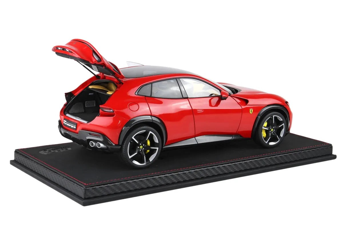 BBR 2022 Ferrari Purosangue w/ Panoramic Sunroof Rossa Corsa WITH DISPLAY 1:18