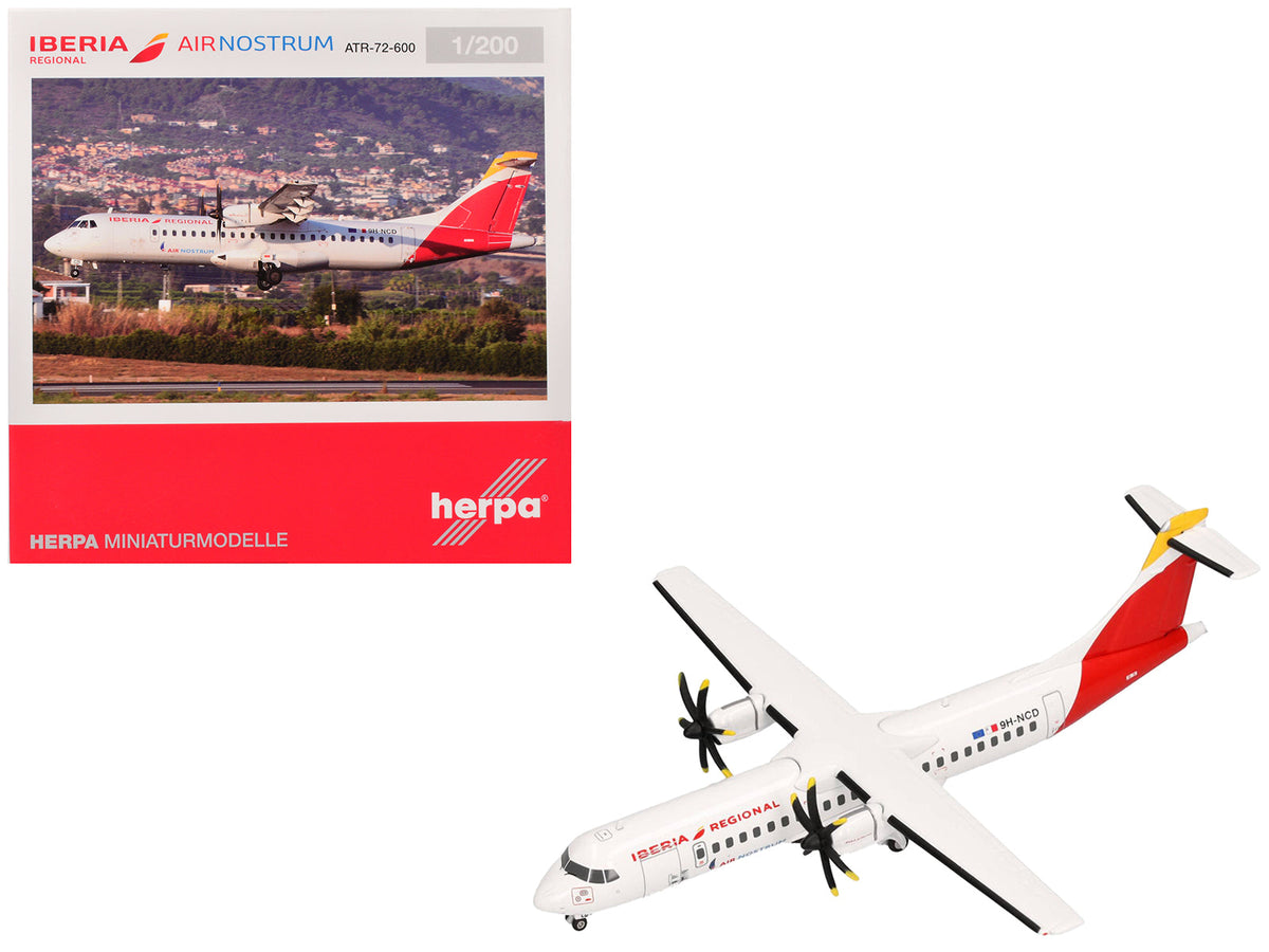 Rapid Vehicles ATR 72-600 Commercial Aircraft "Iberia Regional" (9H-NCD) White with Red Tail...