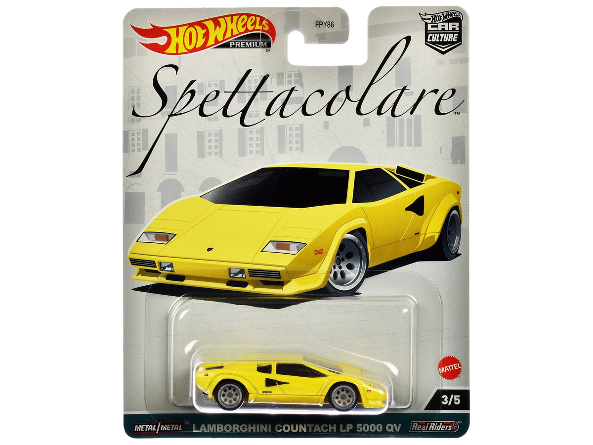 Rapid Vehicles Lamborghini Countach LP 5000 QV Yellow "Spettacolare" Series Diecast Model Car by...