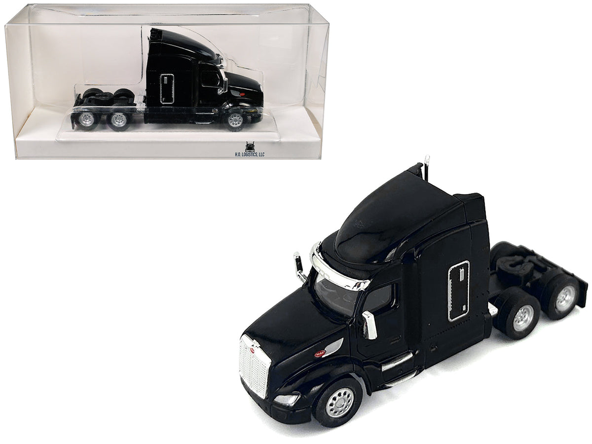 Rapid Vehicles Peterbilt 579 Sleeper Cab Black 1/87 (HO) Plastic Model Car by HO Logistics  free...