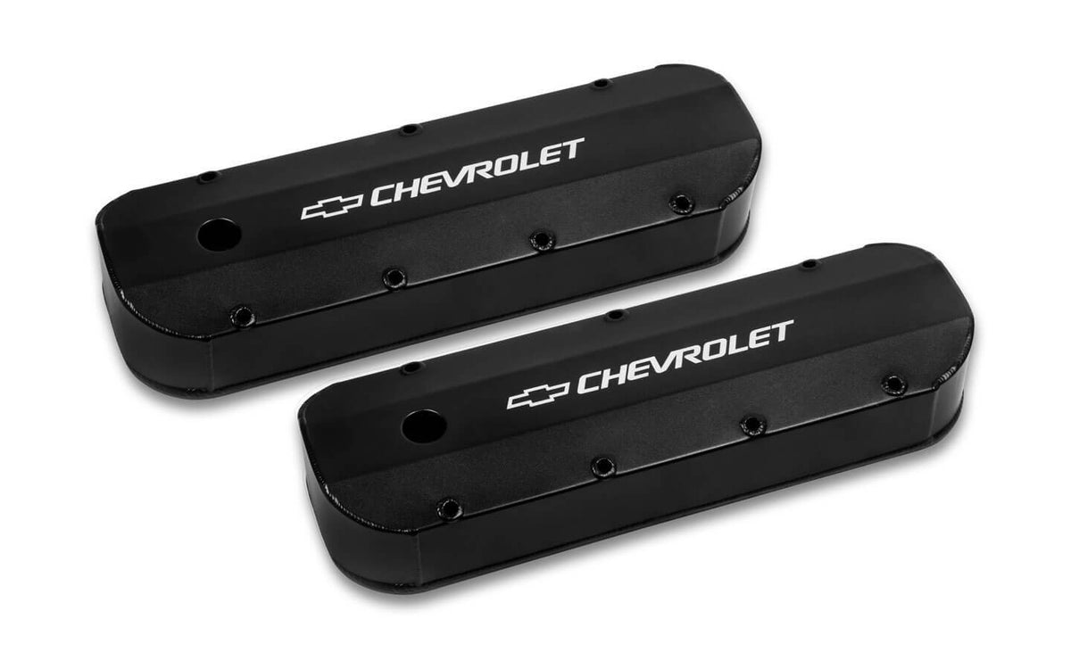 GM Fab Aluminum V/C Black BBC with/Hole - 241279