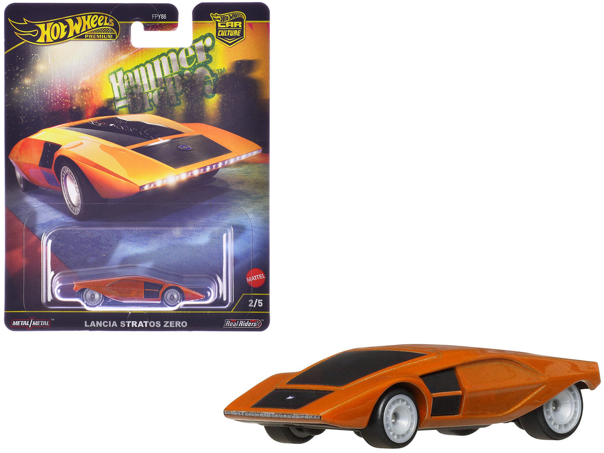 Rapid Vehicles Lancia Stratos Zero Concept Car Orange Metallic "Hammer Drop" Series Diecast Model...