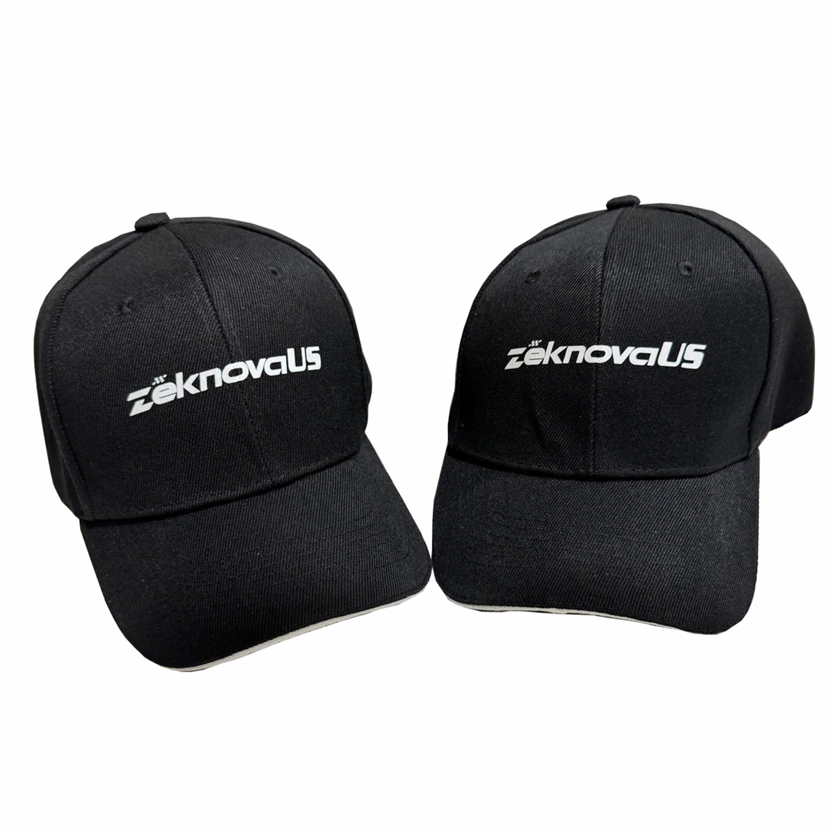 Black ZeknovaUS Hat w/ WhiteFront Brim